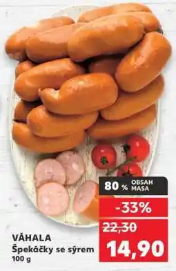 Kaufland VÁHALA Špekáčky se sýrem nabídka