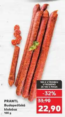 Kaufland PRANTL Budapešťská klobása nabídka