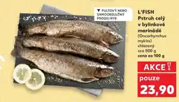 Kaufland L'FISH Pstruh celý v bylinkové marinádě nabídka