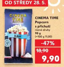 Kaufland CINEMA TIME Popcorn s příchutí nabídka