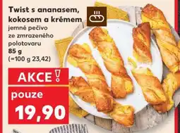 Kaufland Twist s ananasem, kokosem a krémem nabídka