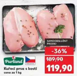 Kaufland Kuřecí prsa s kostí nabídka