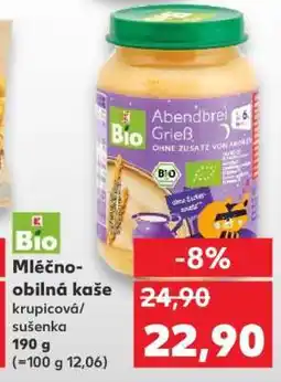 Kaufland Mléčno-obilná kaše krupicová/sušenka nabídka