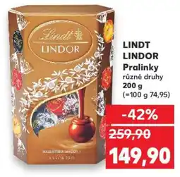 Kaufland Lindt Lindor Pralinky nabídka