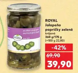 Kaufland ROYAL Jalapeño papričky zelené krájené nabídka