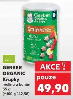 Kaufland GERBER ORGANIC Křupky malina a banán nabídka