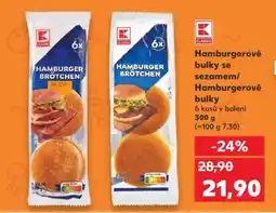 Kaufland Hamburgerové bulky se sezamem/Hamburgerové bulky nabídka