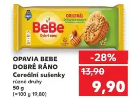 Kaufland OPAVIA Bebe Dobré ráno Cereální sušenky nabídka