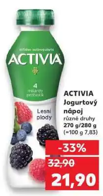 Kaufland Activia jogurtový nápoj nabídka