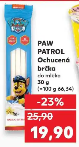 Kaufland PAW PATROL Ochucená brčka do mléka nabídka