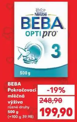 Kaufland BEBA Pokračovací mléčná výživa nabídka