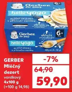 Kaufland GERBER Mléčný dezert vanilkový nabídka