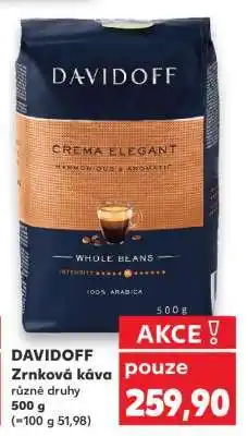 Kaufland Davidoff zrnková káva nabídka