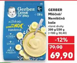 Kaufland GERBER Mléčná/ Nemléčná kaše nabídka