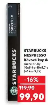 Kaufland STARBUCKS NESPRESSO nabídka