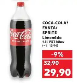 Kaufland COCA-COLA/ FANTA/ SPRITE Limonáda nabídka