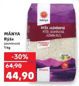 Kaufland MÁNYA Rýže jasmínová 1 kg nabídka