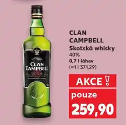 Kaufland CLAN CAMPBELL Skotská whisky nabídka