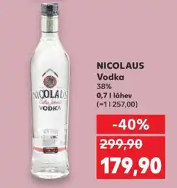 Kaufland Nicolaus Vodka nabídka