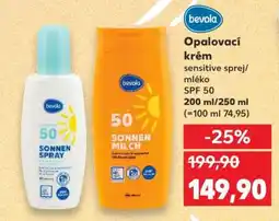 Kaufland Opalovací krém sensitive sprej/mléko SPF 50 nabídka