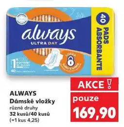 Kaufland Always Dámské vložky nabídka