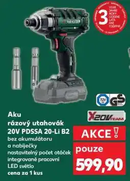 Kaufland Aku rázový utahovák 20V PDSSA 20-Li B2 nabídka