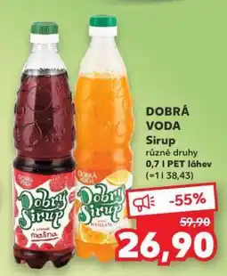 Kaufland DOBRÁ VODA Sirup nabídka
