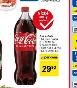 Tesco Coca cola, fanta, sprite nabídka