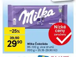 Tesco Milka čokoláda nabídka