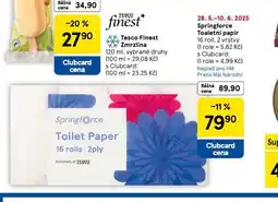 Tesco Springforce toaletní papír nabídka