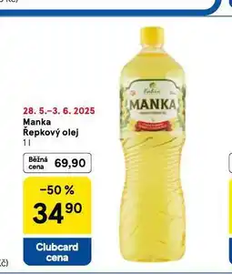 Tesco Manka řepkový olej nabídka