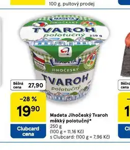 Tesco Madeta jihočeský tvaroh měkký polotučný nabídka