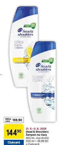 Tesco Head&shoulders šampon nabídka