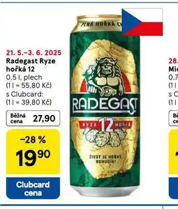 Tesco Pivo radegast ryze hořká 12 nabídka