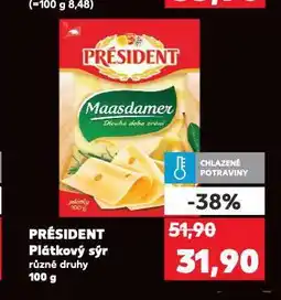 Kaufland Président tavený sýr nabídka