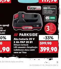 Kaufland Aku baterie 20 v 2 ah nabídka