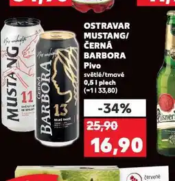 Kaufland Pivo ostravar mustang 11 nabídka