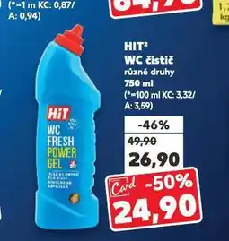 Kaufland Hit wc čistič nabídka