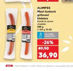 Kaufland Maxi šunková grilovací klobása nabídka