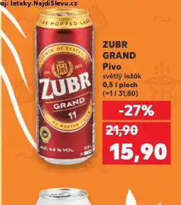 Kaufland Pivo zubr grand nabídka