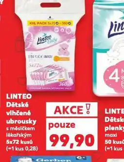 Kaufland Linteo baby dětské vlhčené ubrousky nabídka