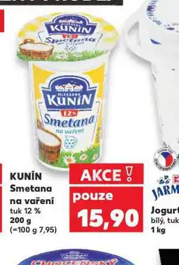Kaufland Kunín smetana na vaření 12% nabídka