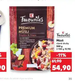 Kaufland Müsli nabídka