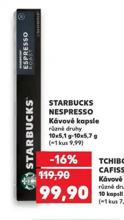 Kaufland Starbucks nespresso kávové kapsle nabídka