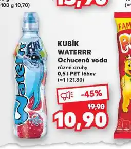 Kaufland Kubík waterrr ochucená voda nabídka