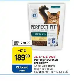 Tesco Perfect fit granule pro kočky nabídka