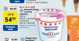 Tesco Bohemilk česká zmrzlina z opočna nabídka
