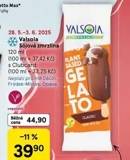 Tesco Valsoia sójová zmrzlina nabídka