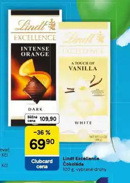 Tesco Lindt excellence čokoláda nabídka