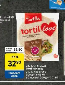 Tesco Tortilla placky nabídka